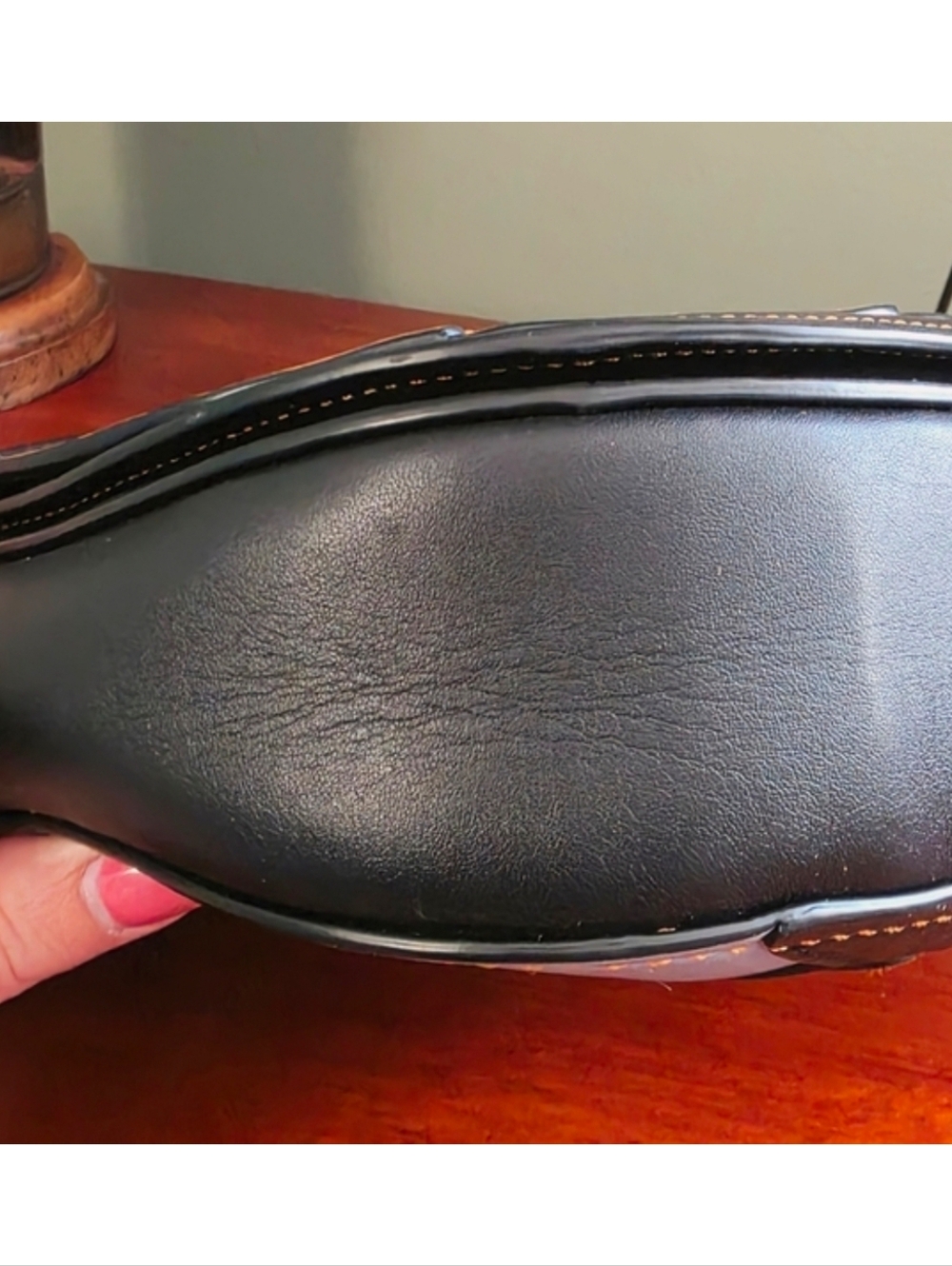 Coach 38482 1941 Saddle 23 Crossbody Patchwork Black Suede Leather Bag - Picture 8 of 16